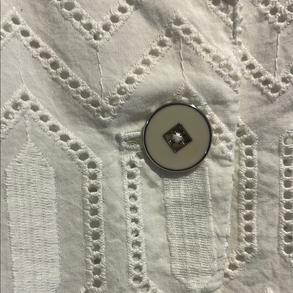 Anthropologie White Textured Blazer Blazers & Suit Jackets - Picture 5 of 8